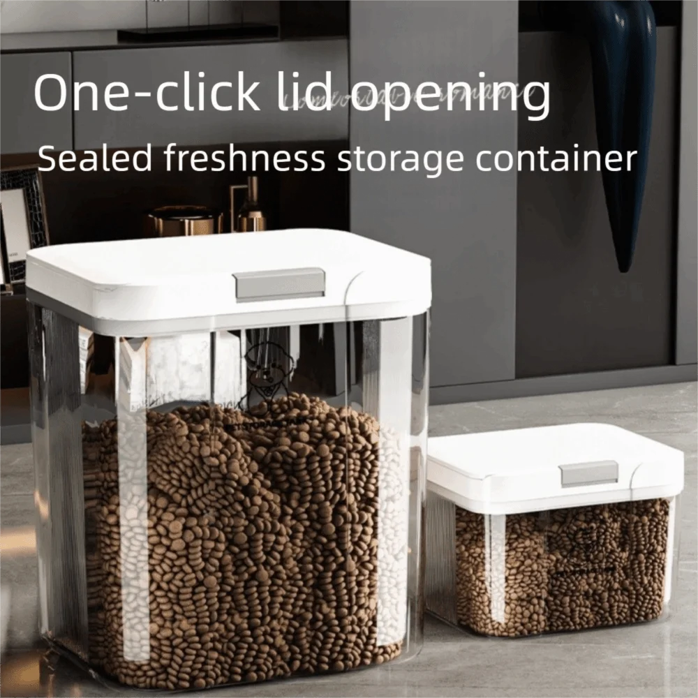 Moisture-Proof Pet Food Storage Container — Transparent, Airtight & Insect-Proof