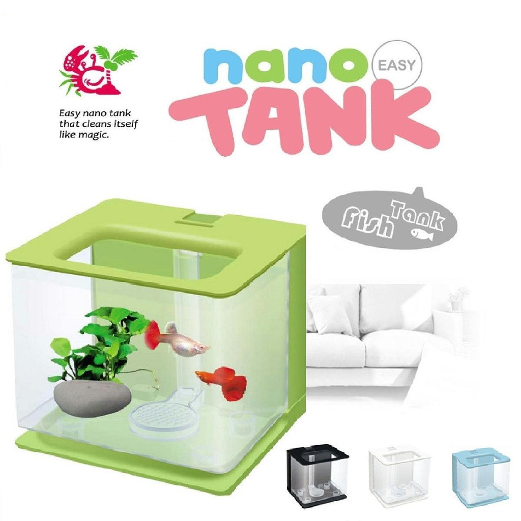 Aquatic Oasis — Innovative Self-Cleaning Mini Fish Tank | 18x17x16.5cm