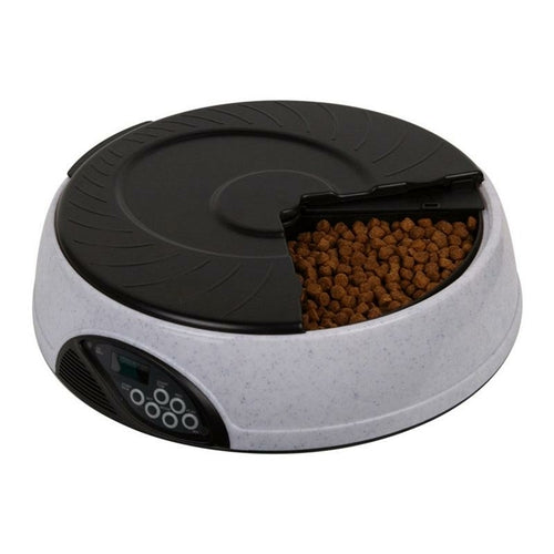 Automatic Pet Feeder — Programmable Feeding Machine for Dogs & Cats in Pink, White & Yellow