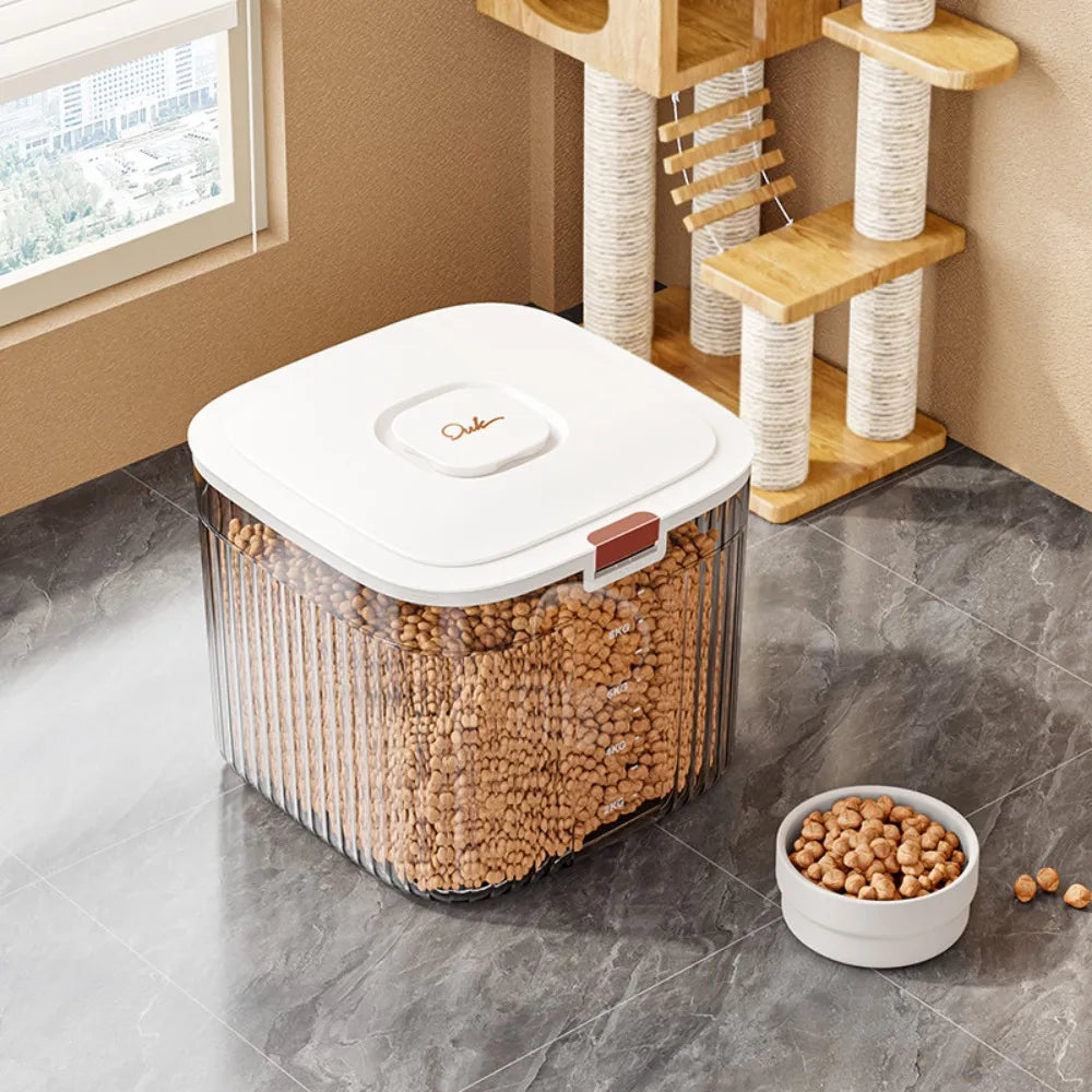 Flip-Cover Pet Food Storage Container