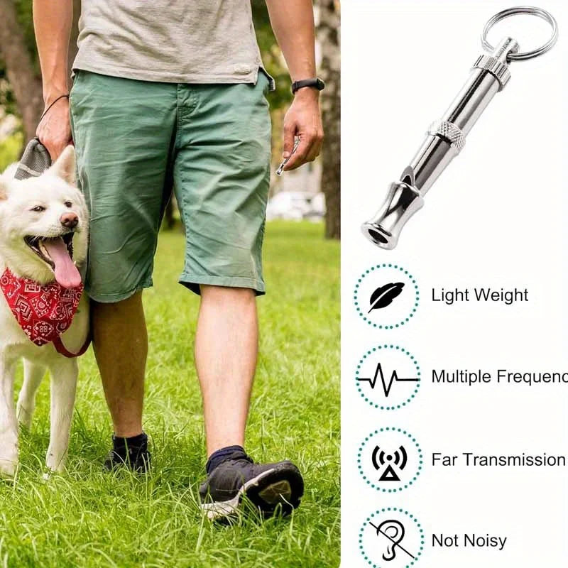 Adjustable Dog Whistle with Keychain