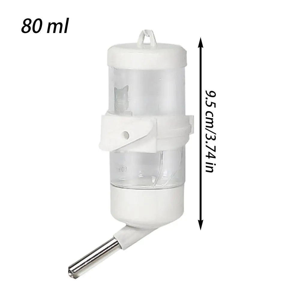 80ml Small Pet Water Bottle — No-Drip Cage Drinking Bottle for Hamsters