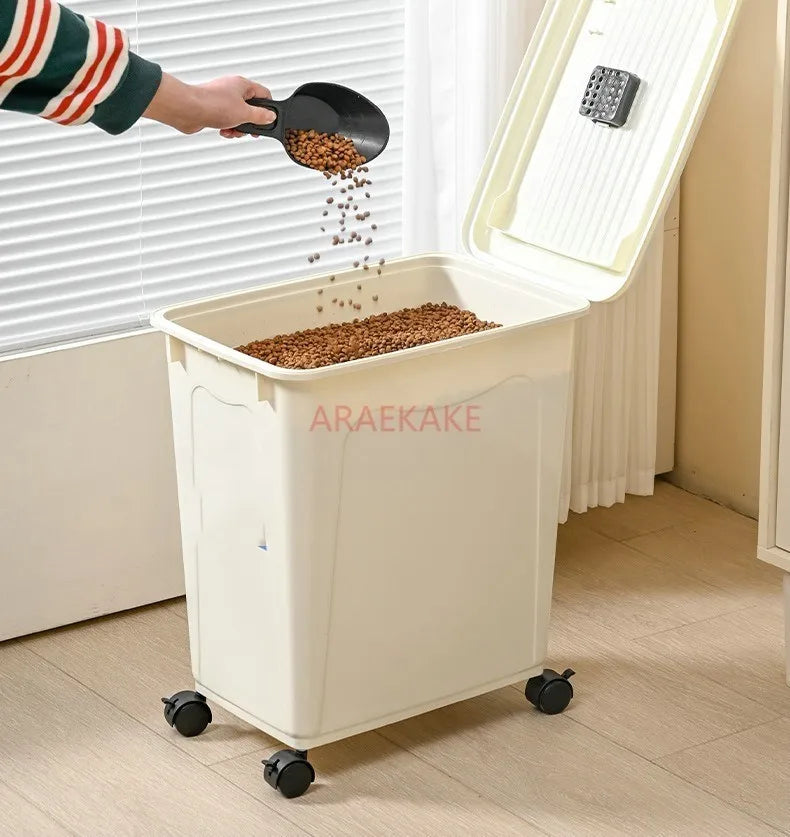 Large Capacity 15kg Pet Food Storage Bucket — Thick, Sealed & Moisture-Proof