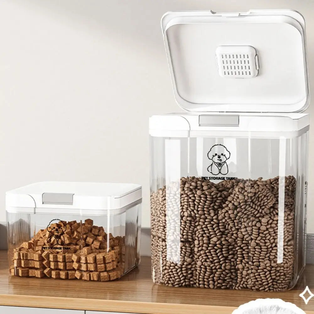 Moisture-Proof Pet Food Storage Container — Transparent, Airtight & Insect-Proof