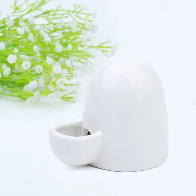 Ceramic Automatic Water Dispenser — Silent Gravity Feeder for Hamsters