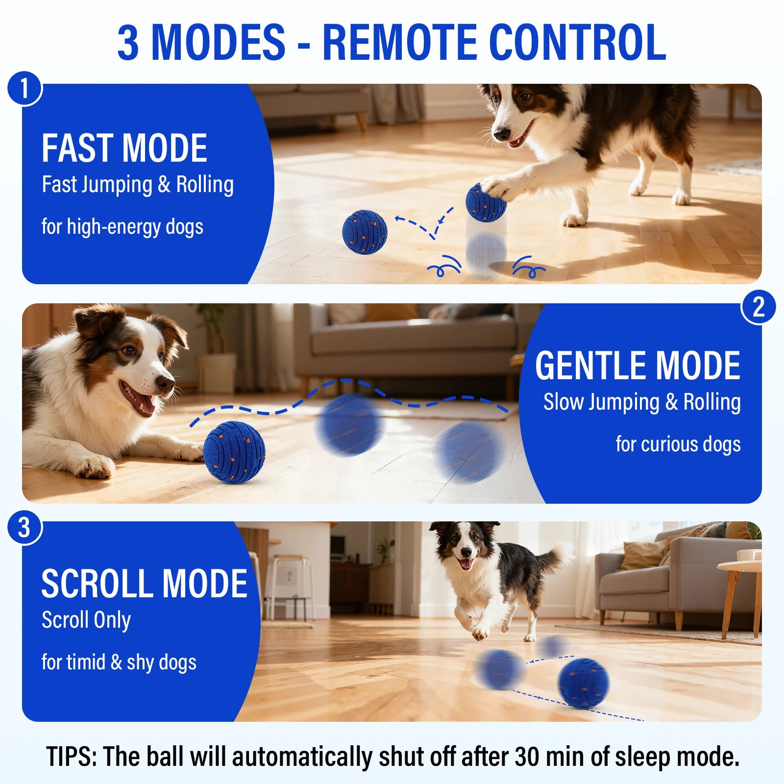Smart Interactive Dog Toy Ball — Automatic Moving, Rechargeable.