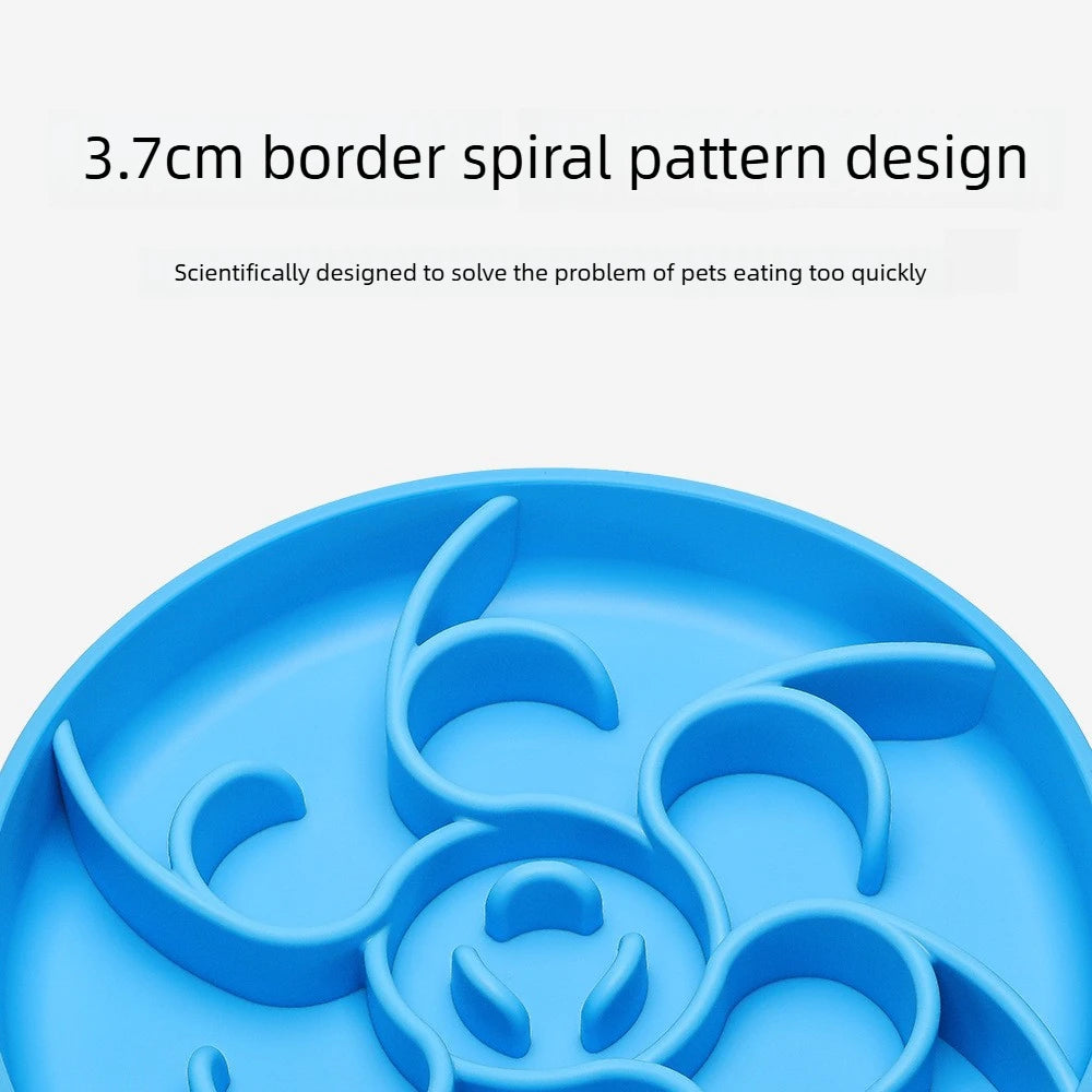 Silicone Slow Feeder Pet Bowl — Anti-Gulping, Non-Slip & Anti-Tip for Dogs & Cats