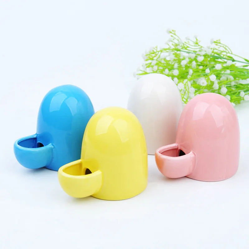 Ceramic Automatic Water Dispenser — Silent Gravity Feeder for Hamsters