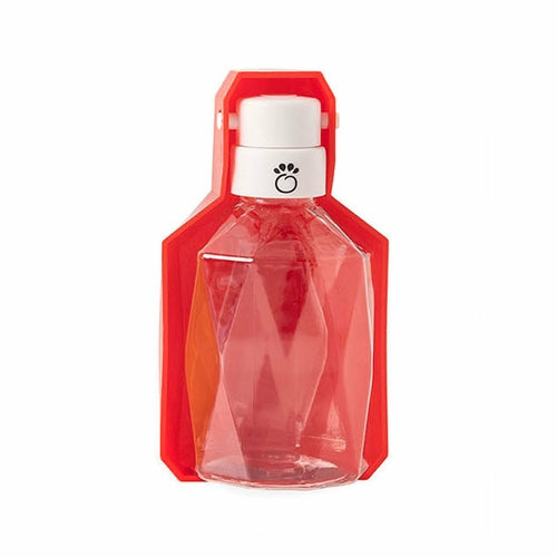 Portable Dog Water Bottle — Leak-Proof Travel Dispenser in Blue, Yellow & Red
