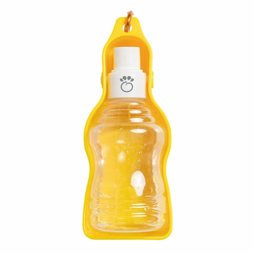 Portable Dog Water Bottle — Leak-Proof Travel Dispenser in Blue, Yellow & Red