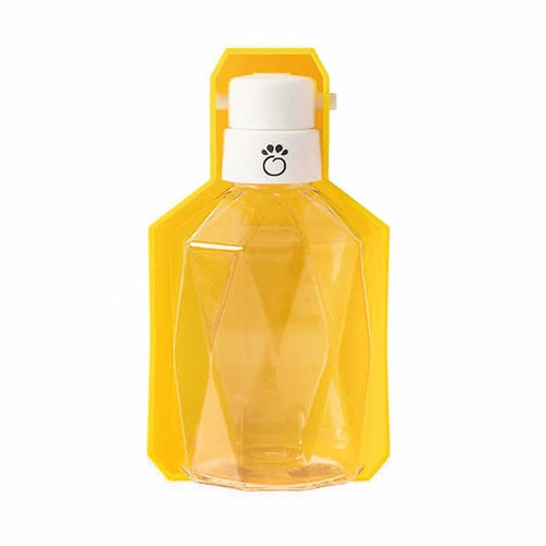 Portable Dog Water Bottle — Leak-Proof Travel Dispenser in Blue, Yellow & Red