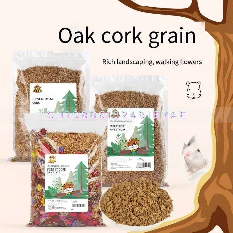 Oak Cork Pellets Hamster Bedding — Dust-Free.