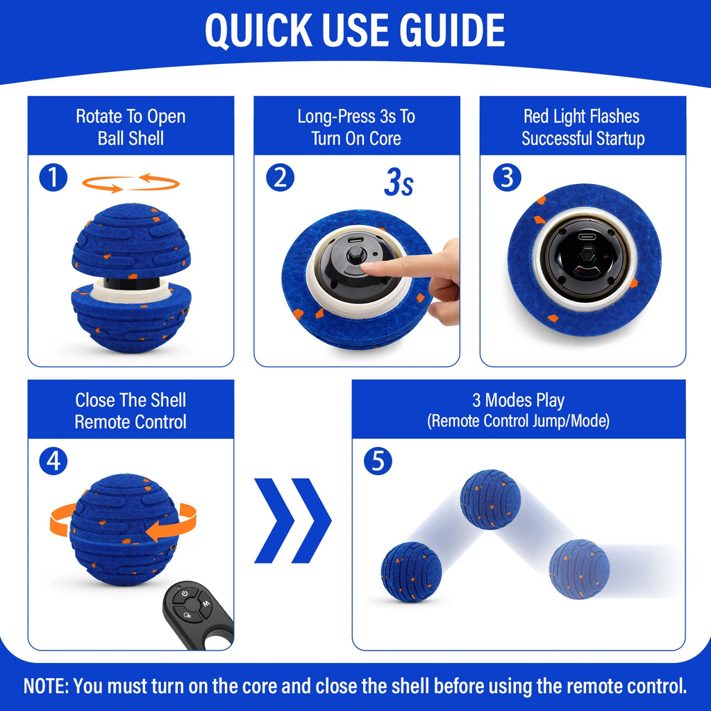 Smart Interactive Dog Toy Ball — Automatic Moving, Rechargeable.