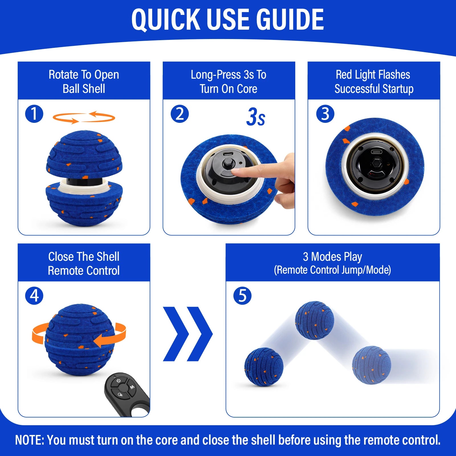 Smart Interactive Dog Toy Ball — Automatic Moving, Rechargeable.