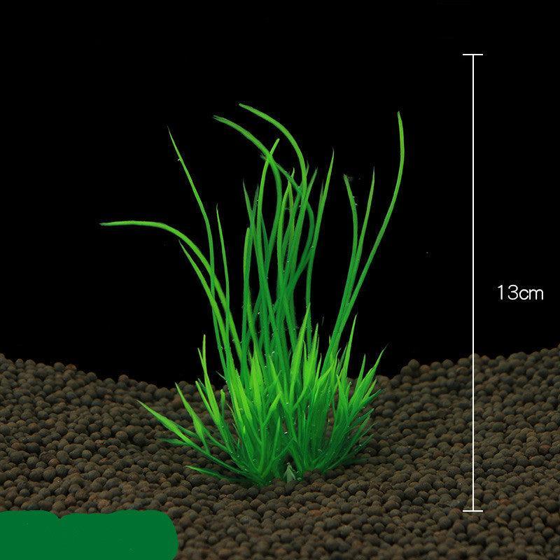 Aquatic Oasis Vibrant Plastic Water Plant Set — Fish Tank Decoration in 4 Colors