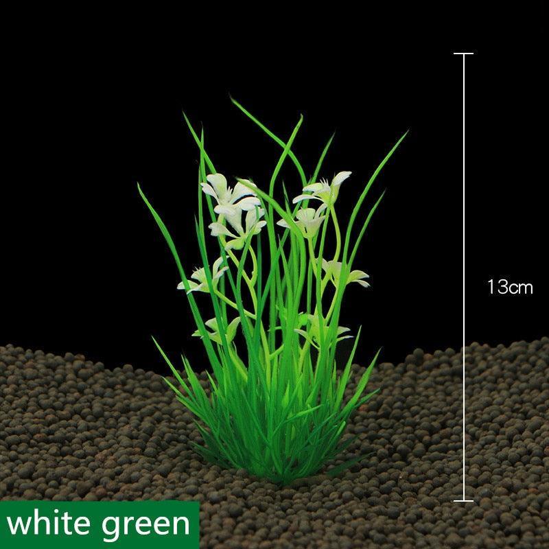 Aquatic Oasis Vibrant Plastic Water Plant Set — Fish Tank Decoration in 4 Colors