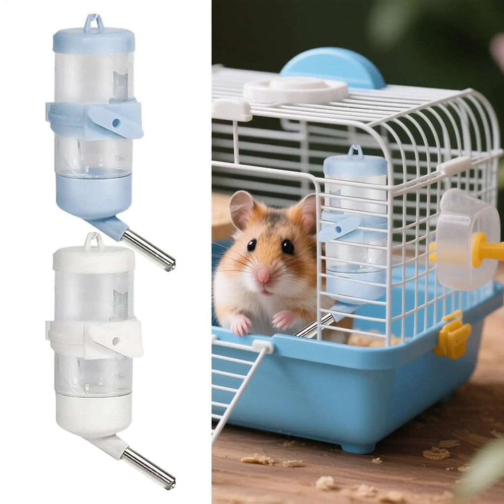 80ml Small Pet Water Bottle — No-Drip Cage Drinking Bottle for Hamsters
