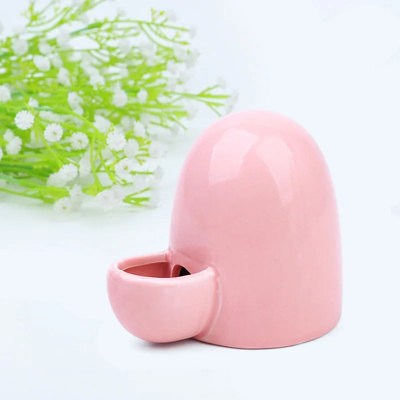 Ceramic Automatic Water Dispenser — Silent Gravity Feeder for Hamsters