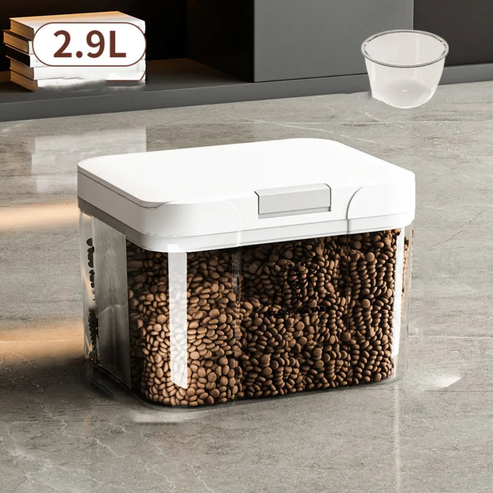 Moisture-Proof Pet Food Storage Container — Transparent, Airtight & Insect-Proof
